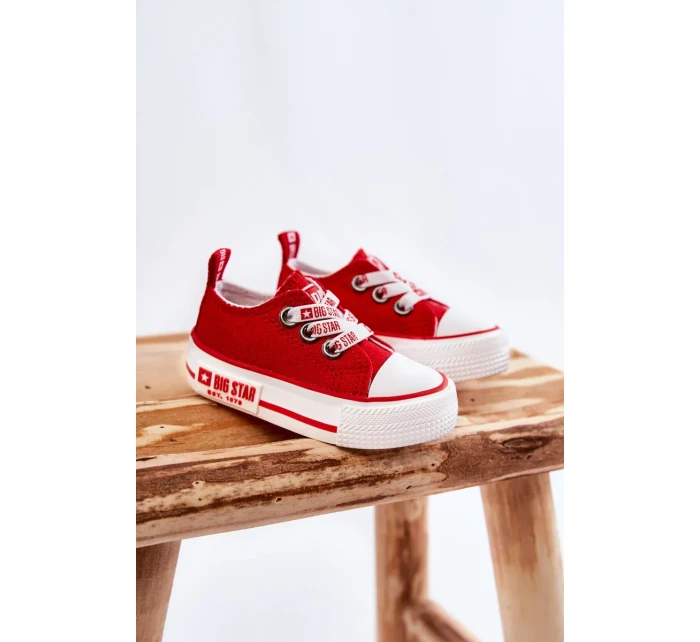 Dětské látkové tenisky BIG STAR KK374051 červená
