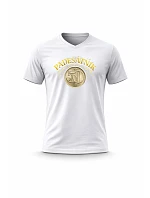 Pánské bavlněné tričko s potiskem - PADESÁTNÍK - bílé