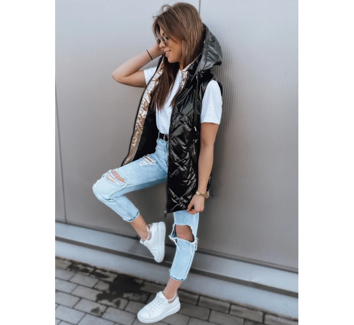 Dámská prošívaná vesta PAVON černá FashionStreet TY2592