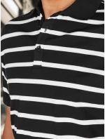 Pánská pruhovaná polokošile černá FashionStreet PX0636