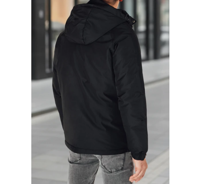Pánská zimní bunda s kapucí černá model 21994704 - Dstreet Pánská zimní bunda s kapucí černá model 21994704 - Dstreet