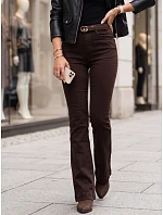 Jeansy damskie z wysokim stanem i paskiem brązowe model 22358254 - FashionStreet Jeansy damskie z wysokim stanem i paskiem brązowe model 22358254 - FashionStreet