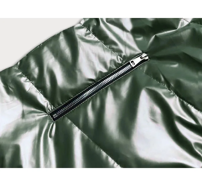 Zelená dámská rozšířená oboustranná vesta (B8005-10) Zelená dámská rozšířená oboustranná vesta (B8005-10)