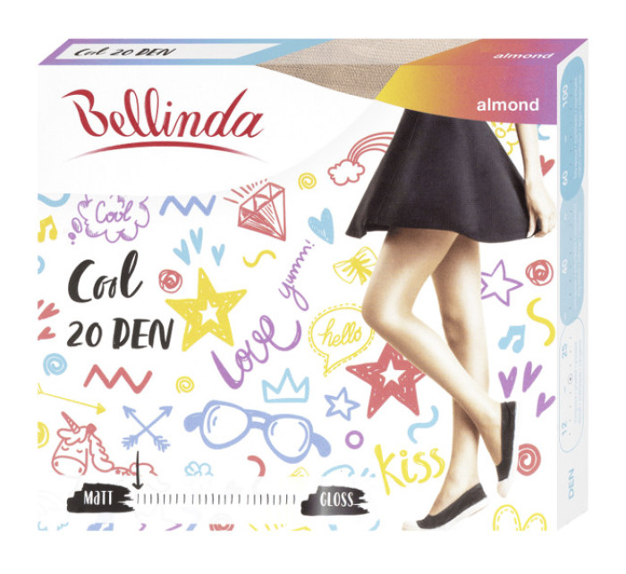 Módní punčochové kalhoty COOL 20 DEN - BELLINDA - almond