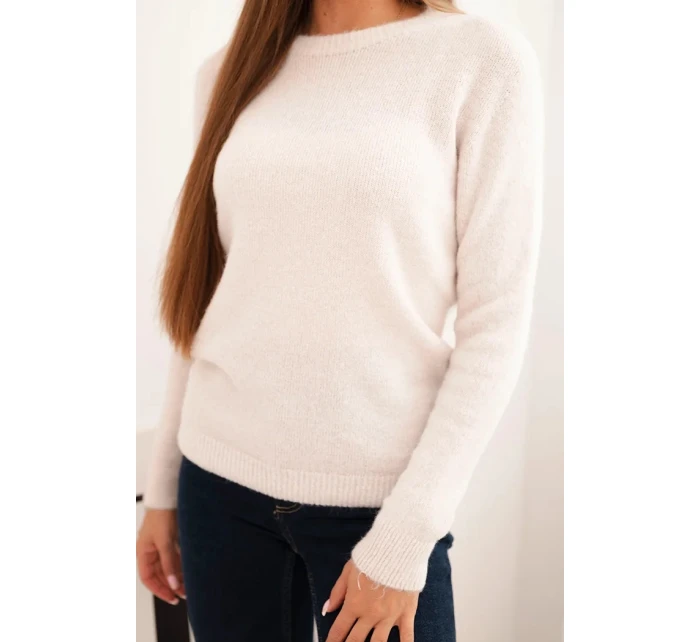 Svetr dámský z baby alpaky s dlouhým rukávem béžový