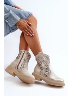 Dámské kůže Botky Zlaté Lewski model 21652385 - Zazoo