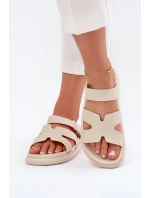 Dámské Gumové Klapky S Páskem Béžové Tavirae Dámské Gumové Klapky S Páskem Béžové Tavirae