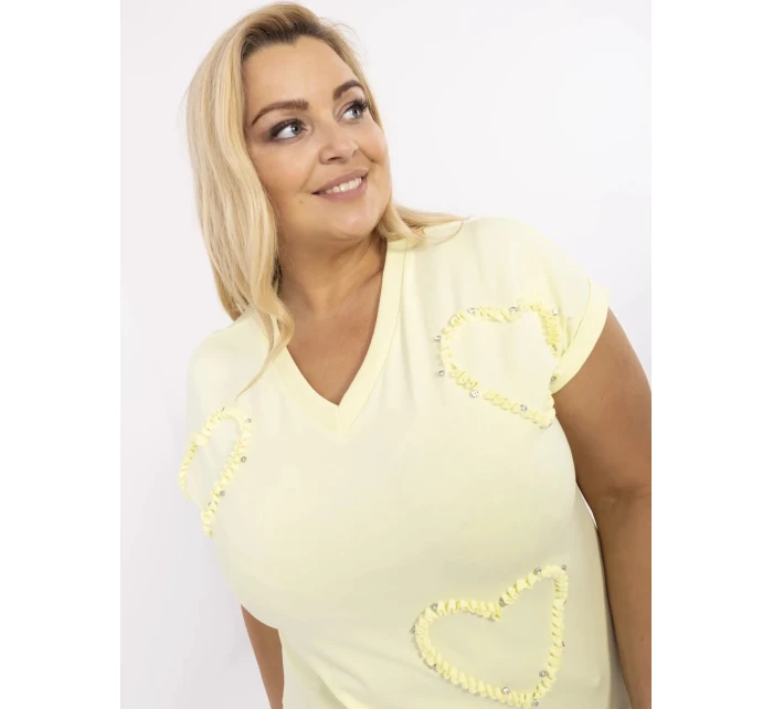 Bluzka RV BZ model 21072724 jasny żółty - FPrice Bluzka RV BZ model 21072724 jasny żółty - FPrice