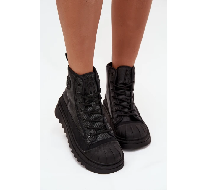 Dámské vysoké zateplené tenisky Big Star – černé Dámské vysoké zateplené tenisky Big Star – černé