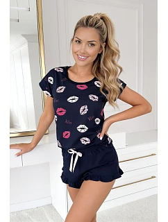 Piżama KISS short dark blue
