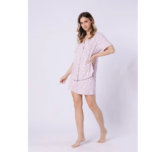 Leveza 1709 Samanta pyžamo kr/r S-XL na zip