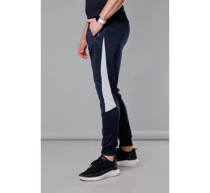 Tmavě pánské teplákové kalhoty se vsadkami model 18347885 - J.STYLE