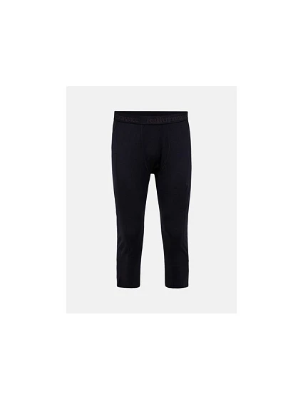 Teplé kalhoty PEAK PERFORMANCE Magic 3/4 Long Johns Wool-blend Baselayer pro muže, černé