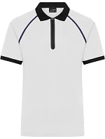 JN Pánské piqué polo se zipem 02. white/black model 22538306 - Daiber JN Pánské piqué polo se zipem 02. white/black model 22538306 - Daiber