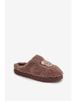 Dámské pantofle s beránkem a medvídky čokoládové Temiena Dámské pantofle s beránkem a medvídky čokoládové Temiena