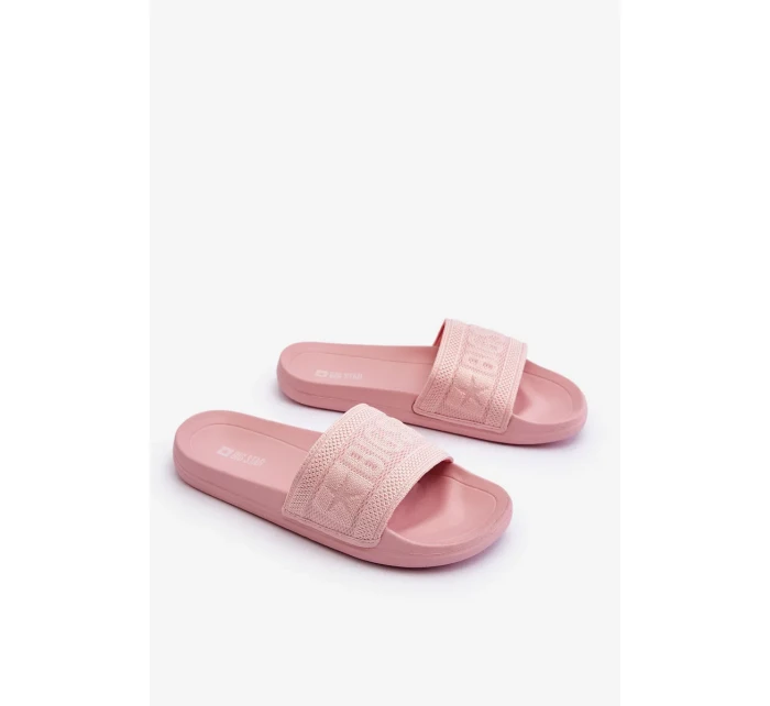 Dámské módní pantofle Big Star LL274A157 Světle růžové