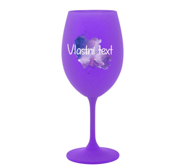 Personalizovaná sklenička na víno - Akvarelový otisk