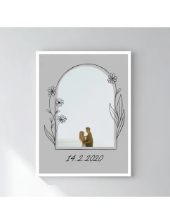 Plakát v rámu - 30x40 - květinové ohraničení 