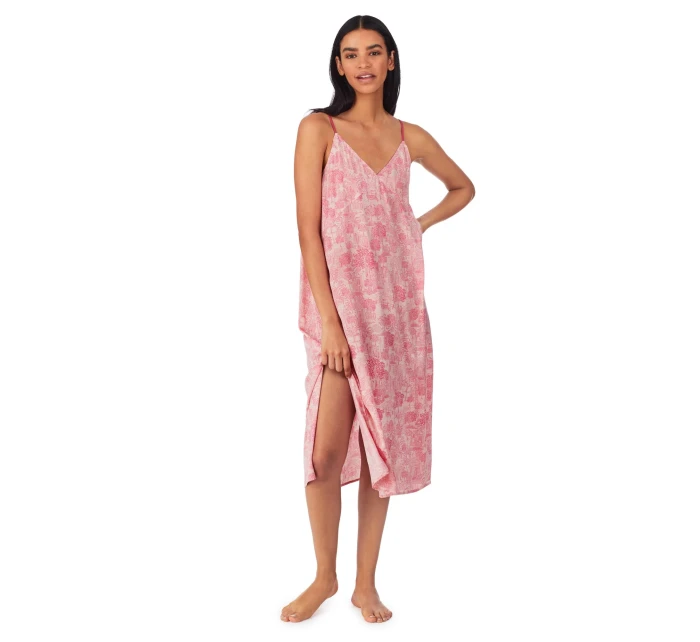 Dámská noční košile růžová s potiskem model 18893682 - DKNY Dámská noční košile růžová s potiskem model 18893682 - DKNY