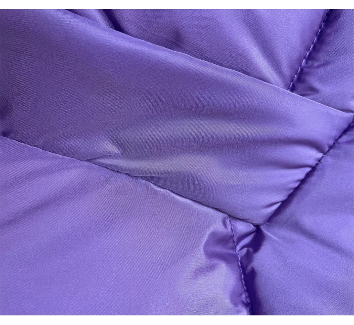 Bunda s kapucí v lila barvě pro přechodné období model 21246441 - LHD