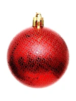 DEKORATIVNÍ PLASTOVÁ CETKA 6CM SADA 35 KS ČERVENÁ