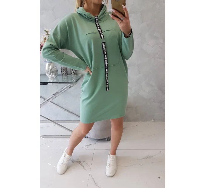 Šaty s kravatou tmavě mátové Šaty s kravatou tmavě mátové