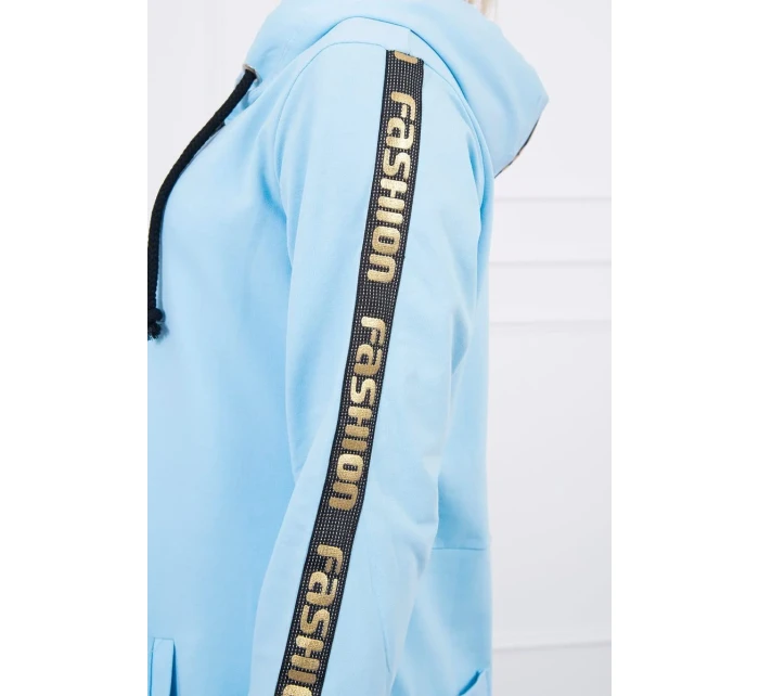 Mikina se zipem na zádech modrá