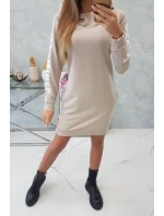 Off White béžové šaty