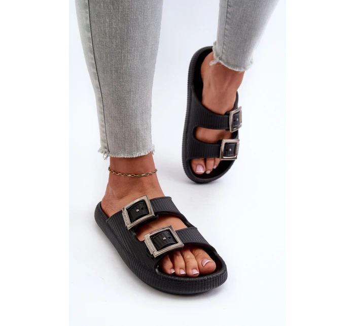 Dámské gumové pantofle model 21661686 Černé - Zaxy