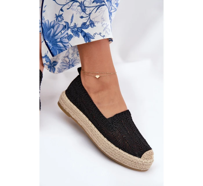 Dámské Espadrilky Na Platformě model 21691926 Černé - VINCEZA