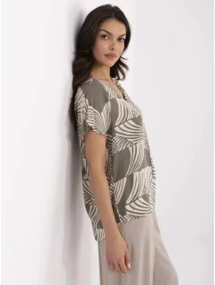 Halenka D73771M11171D khaki barva