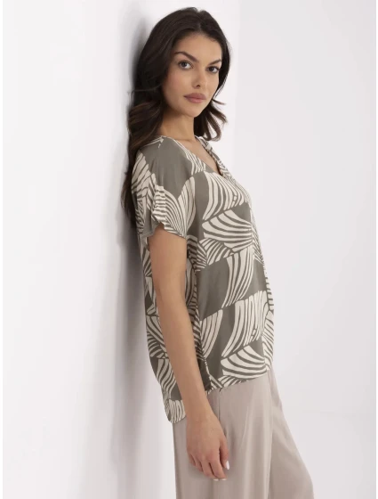 Halenka D73771M11171D khaki barva Halenka D73771M11171D khaki barva