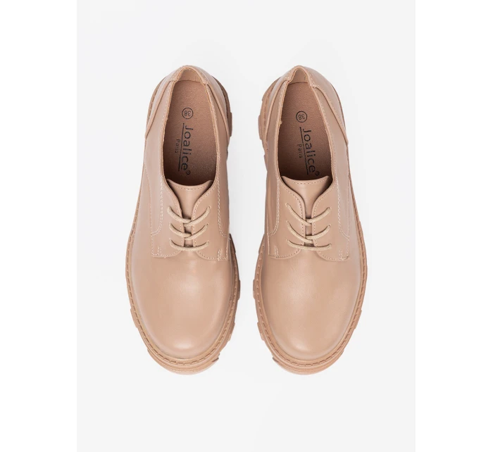 Komfortní dámské hnědé  polobotky platforma