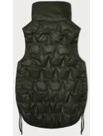 Krátká dámská vesta v khaki barvě se stahovacími boky model 20867419 - S'WEST