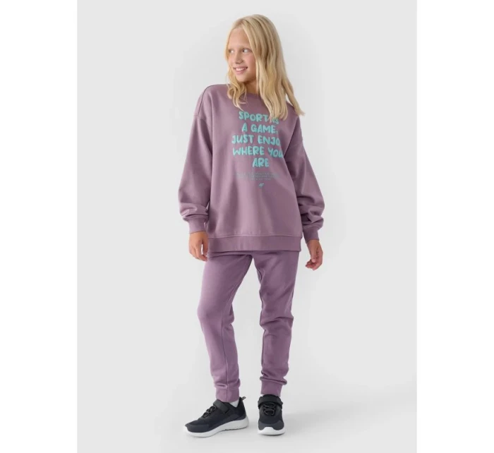 Dívčí mikina bez kapuce 4F Junior 4FJWAW24TSWSF1214-51S