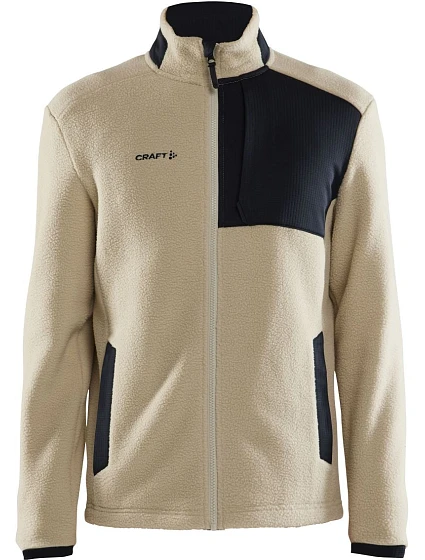 Craft Corporate ADV Pile Fleece Jacket M Pánská fleecová bunda Sherpa 81.2220 ecru/black Craft Corporate ADV Pile Fleece Jacket M Pánská fleecová bunda Sherpa 81.2220 ecru/black