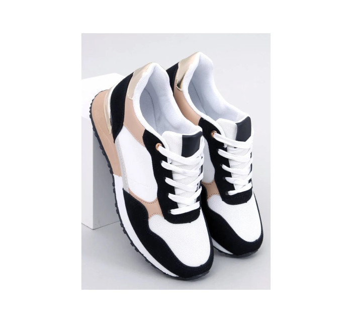 Dámské sportovní boty BB2216 Bílo-černo-béžová - Inello
