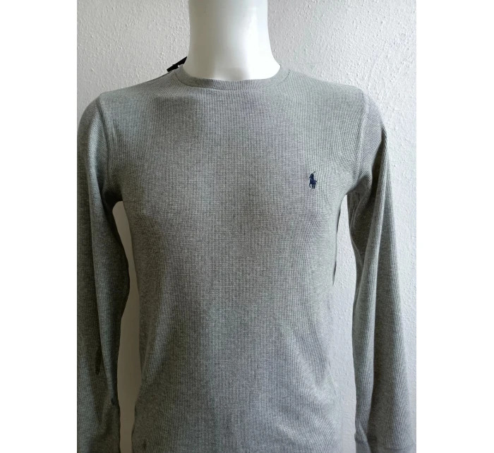 Pánské tričko dlouhým rukávem 714687799003 šedé - Ralph Lauren Pánské tričko dlouhým rukávem 714687799003 šedé - Ralph Lauren