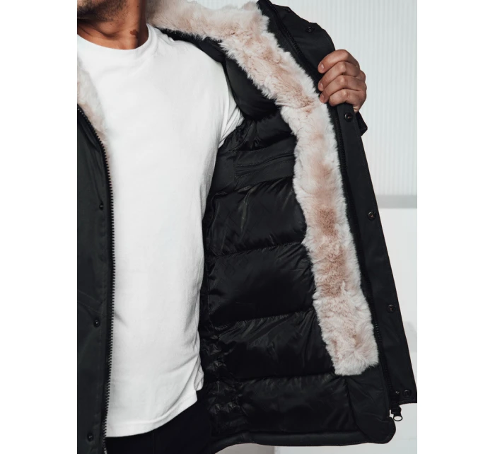 Pánská zimní bunda parka s kapucí zelená FashionStreet TX4963