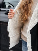 Dámská bunda ramones s ovčí kůží černá Dstreet model 21993143 - FashionStreet