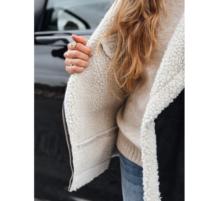 Dámská bunda ramones s ovčí kůží černá Dstreet model 21993143 - FashionStreet