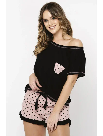 Italská móda Buscato c.r. c.r. barva:černá/potisk Italská móda Buscato c.r. c.r. barva:černá/potisk