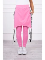 Kalhoty/oblek s nápisem selfie světle růžový