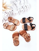 Dětské Pletené Sandály Černé model 21555318 - Boto Dětské Pletené Sandály Černé model 21555318 - Boto