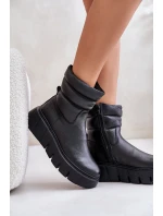 Dámské Kožené Boty na Zip S Černé model 21673708 - Zazoo Dámské Kožené Boty na Zip S Černé model 21673708 - Zazoo