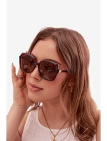 Dámské sluneční brýle se model 22031613 krystaly Hnědé - Boto