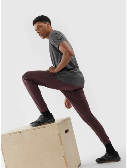 Pánské sportovní rychleschnoucí kalhoty 4F - hnědé Pánské sportovní rychleschnoucí kalhoty 4F - hnědé