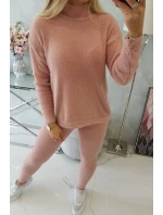Dvoudílný svetrový set alpaka tmavě pudrově růžový Dvoudílný svetrový set alpaka tmavě pudrově růžový