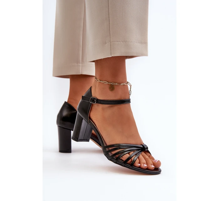 Dámské sandály na podpatku černé Pyrrette