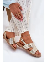 Dámské Ploché Sandály S Dekorativním Detalem Vinceza 17378 Zlaté